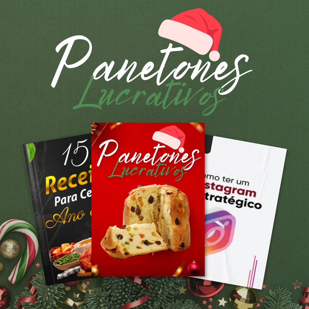 Chef preparando panetones com clima de Natal